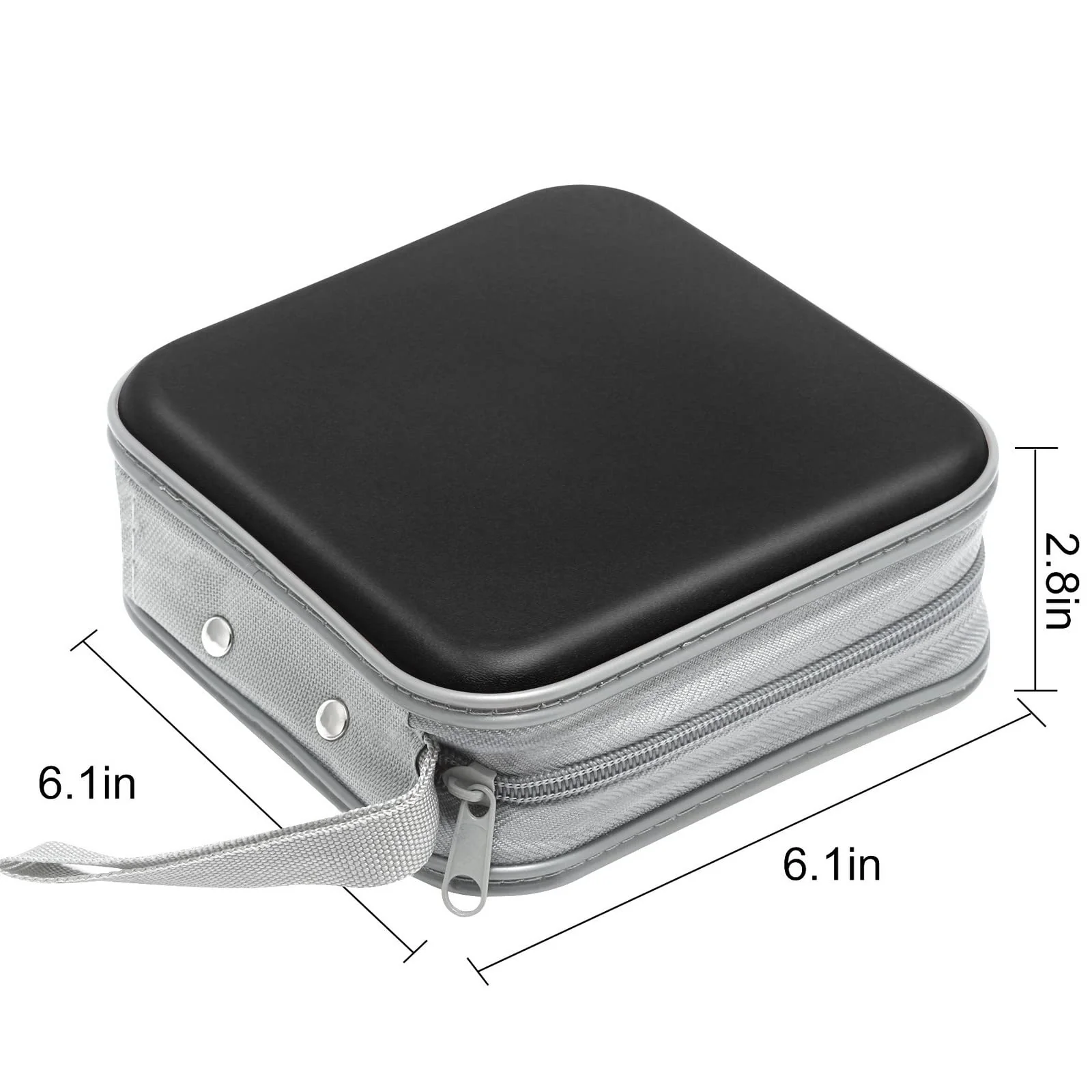 CD Case, 40 Capacity CD/DVD Case Holders Wallet Hard Plastic DVD Disc Cases Storage Binder for Car Home Office Travel (Black) Black - Image 6