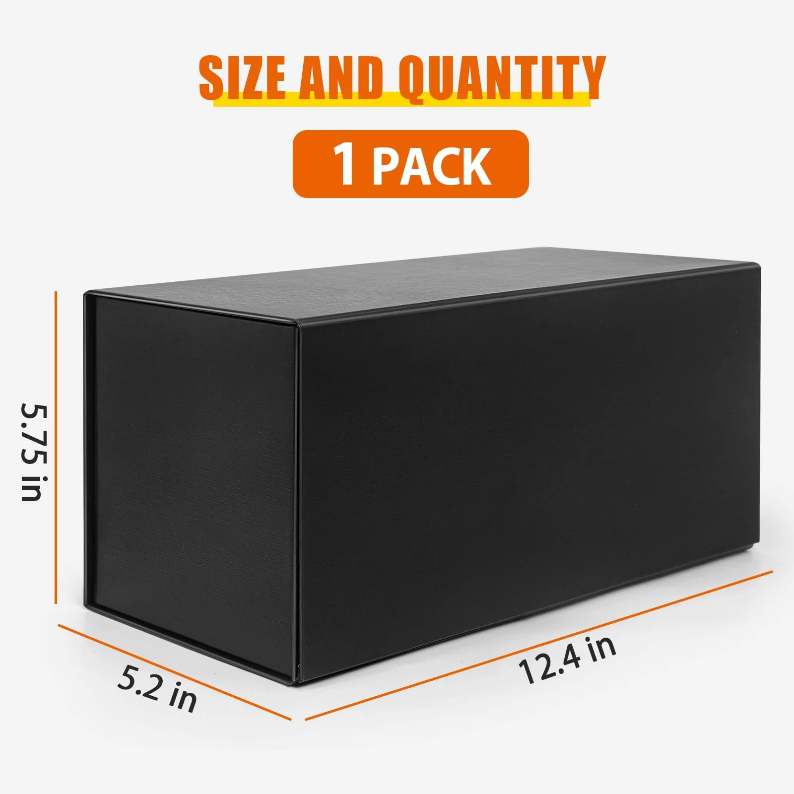 CD Storage Box, DVD Storage Box- Durable 5.2 x 5.75 x 12 Inch Disc Holders with Lids, Store up to 30 CDs- Black 1 PACK - Image 3