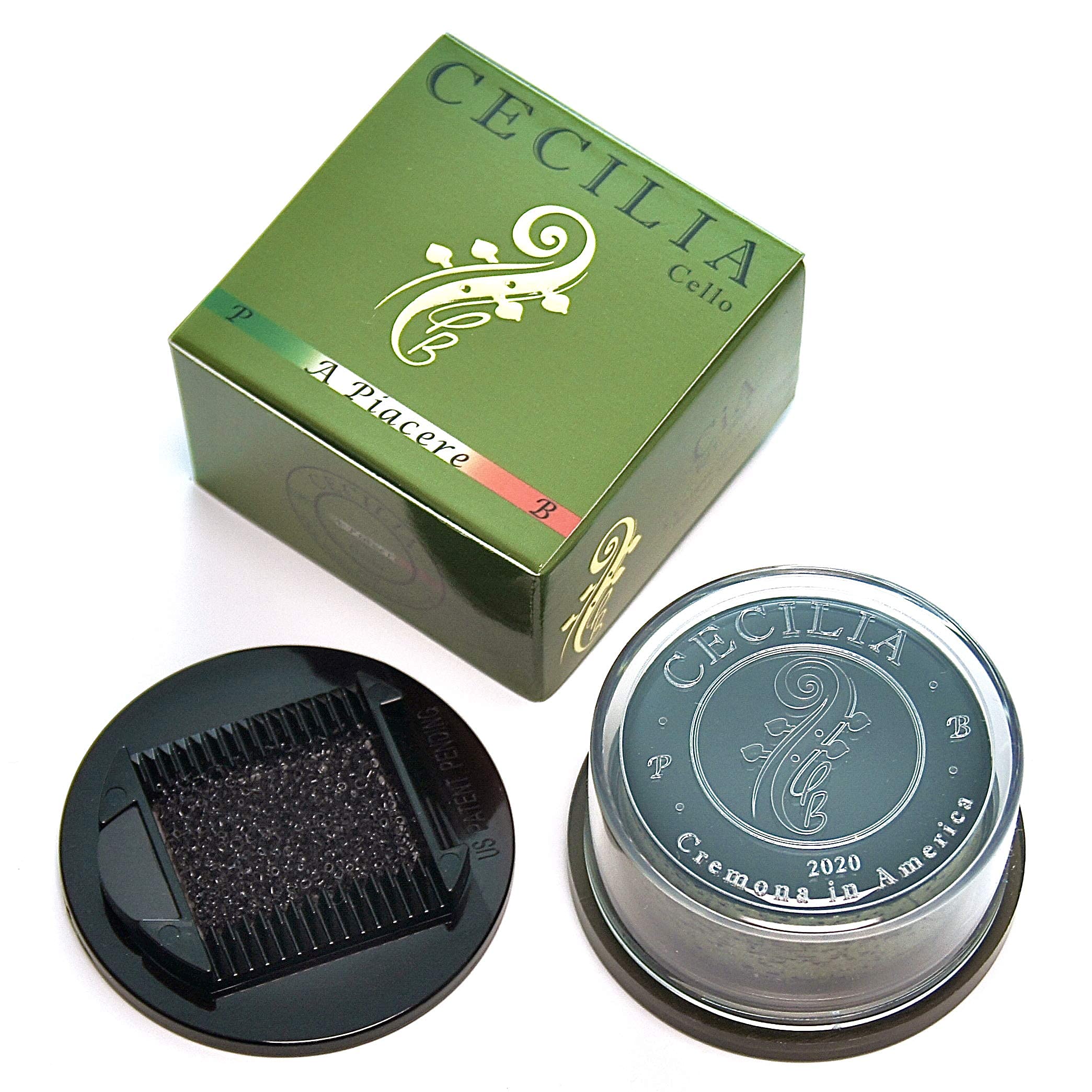 CECILIA ‘A Piacere’ Rosin for Cello, Rosin Specially Formulated Cello Rosin for Cello Bows with Included Rosin Spreader (Full Cake) Full Cake