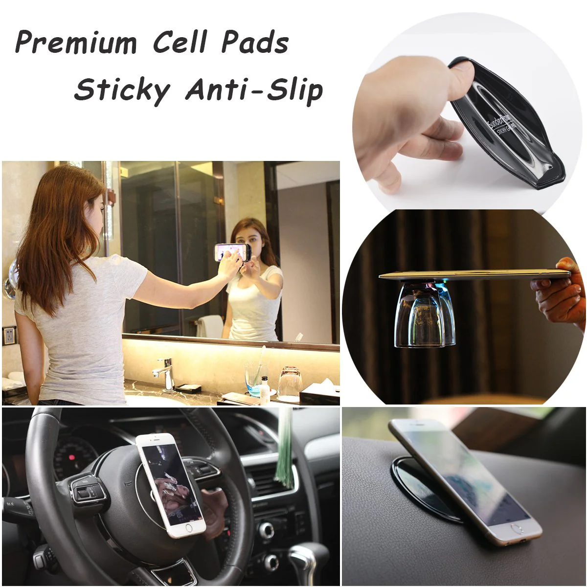 Cell Pads,Premium Sticky Anti-Slip Gel Pads,Holds Phones,Sunglasses, GPS and Many More - Image 2