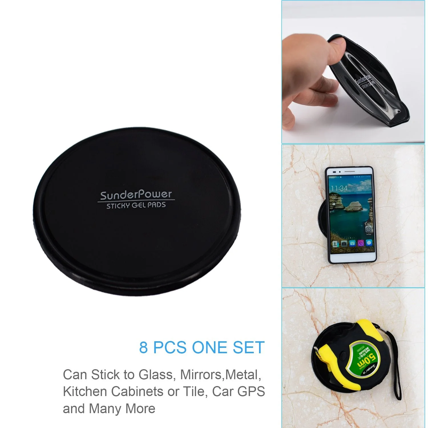 Cell Pads,Premium Sticky Anti-Slip Gel Pads,Holds Phones,Sunglasses, GPS and Many More - Image 3