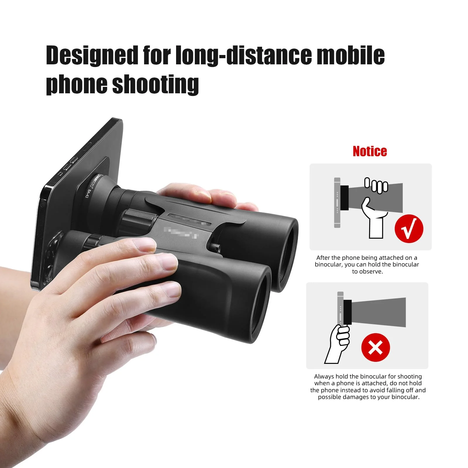 Cell Phone Photography Adapter for Binocular, Universal Smartphone Mount for Binocular,Capture Photos and Video Through Binocular, 2502 - Image 8