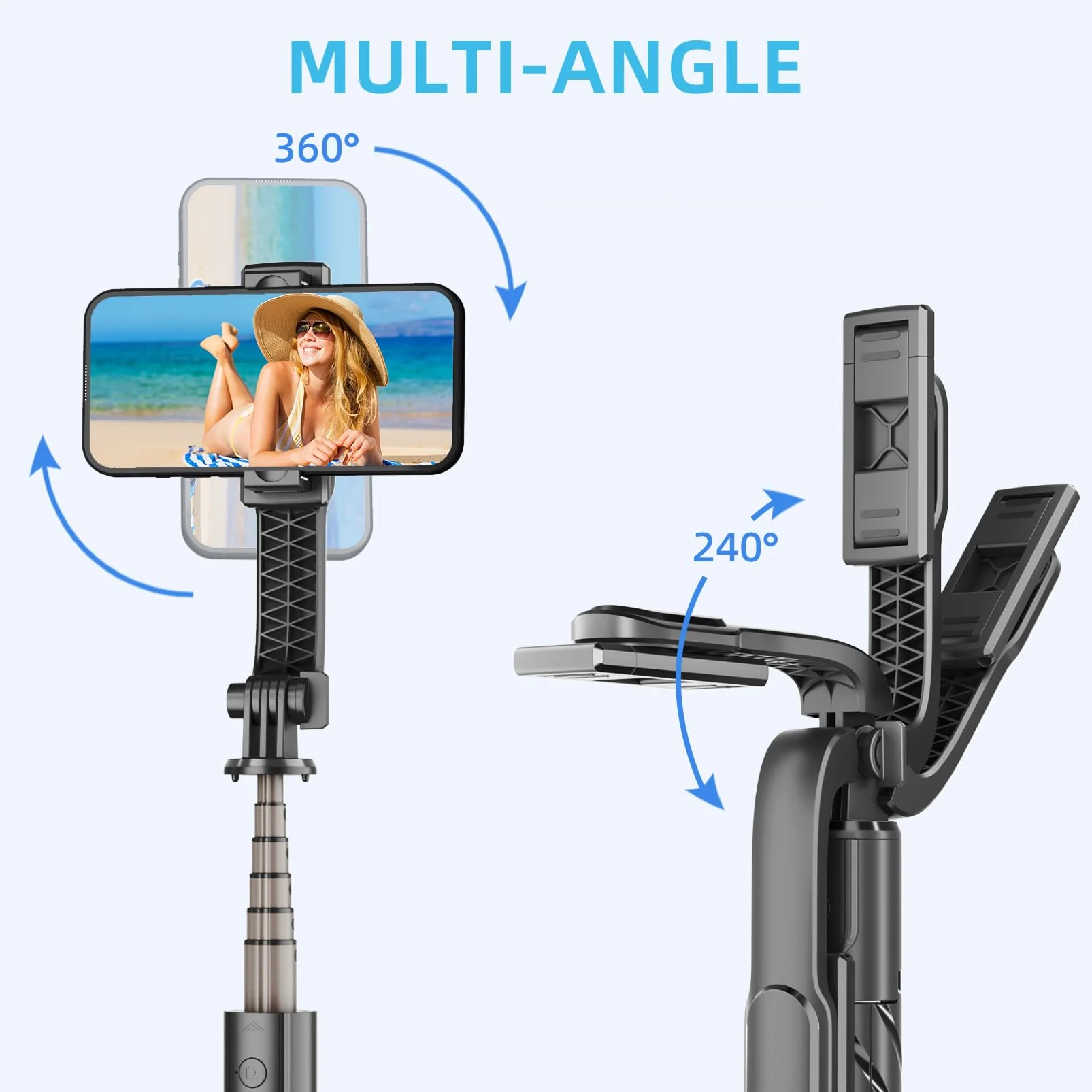 Cell Phone Selfie Stick Tripod, Retractable Selfie Stick Tripod with Wireless Remote Control, Live Streaming, Video Recording, for Photograph Compatible with iPhone, Android and More - Image 4