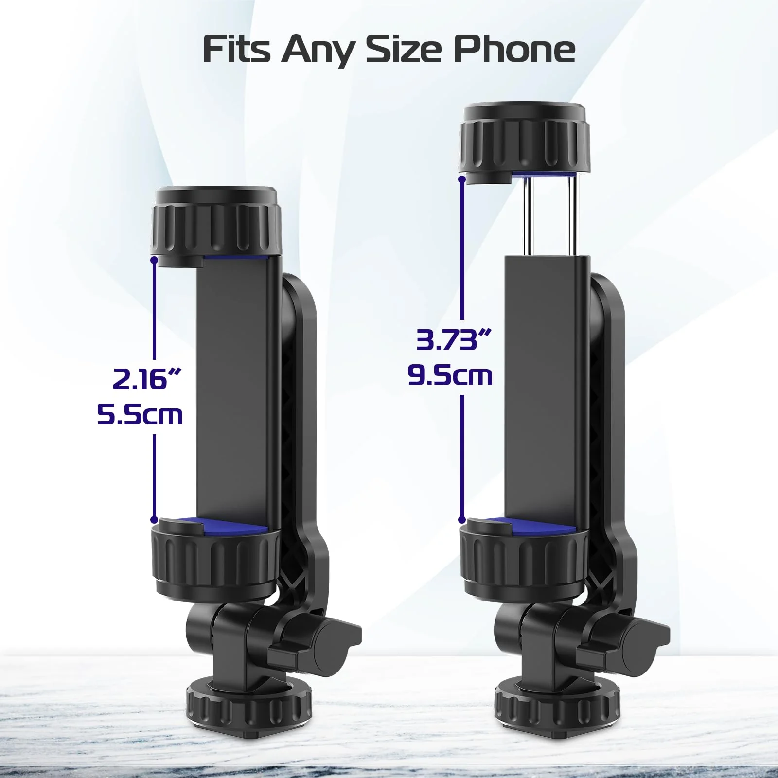 Cell Phone Tripod Mount, Universal Tripod Phone Mount with 2 Cold Shoes, 360° Rotates 180° Tilts Camera Hot Shoe Phone Mount Smartphone Tripod Holder Adapter for iPhone Samsung All Phone - Image 5