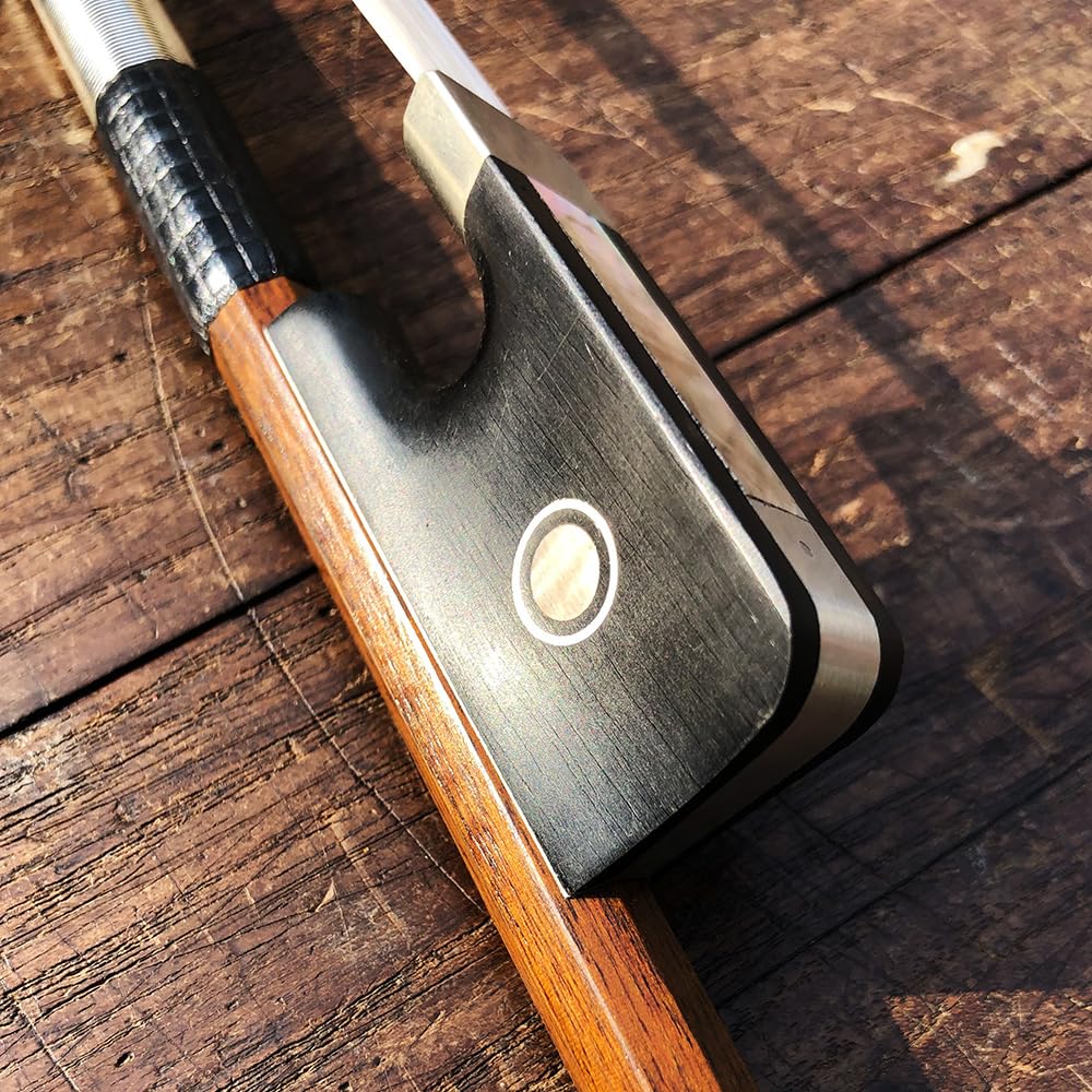 Cello Bow IPE Wood Cello Bow Unbleached White Horse Hair Art No VC210 (4/4 Cello Bow) 4/4 Cello Bow - Image 4