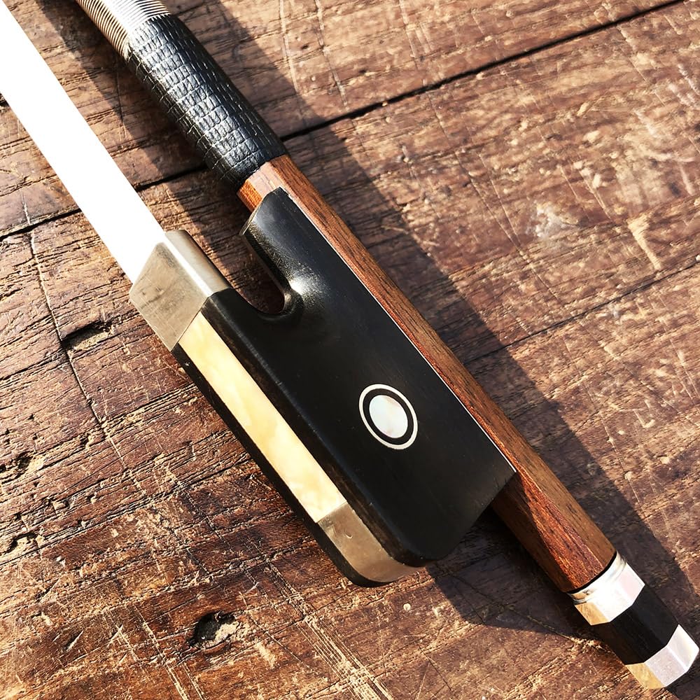 Cello Bow IPE Wood Cello Bow Unbleached White Horse Hair Art No VC210 (4/4 Cello Bow) 4/4 Cello Bow - Image 8