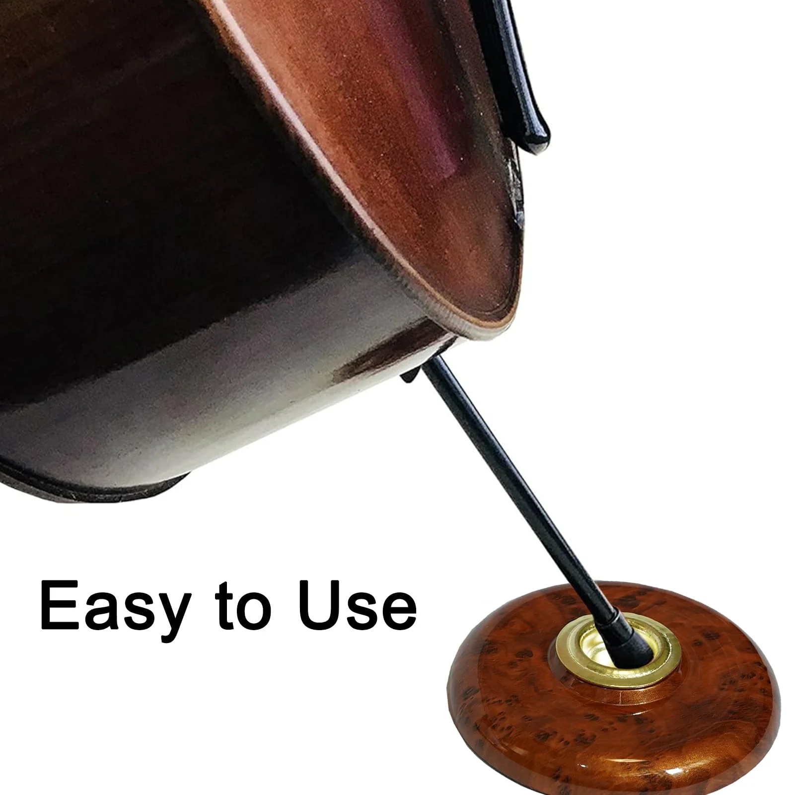 Cello Endpin Anchor Non-slip Stopper Rest Holder Stand Cello Antiskid Device Adjustable Strap with Thick Pad (Cello Bock brown) Cello Bock brown - Image 2