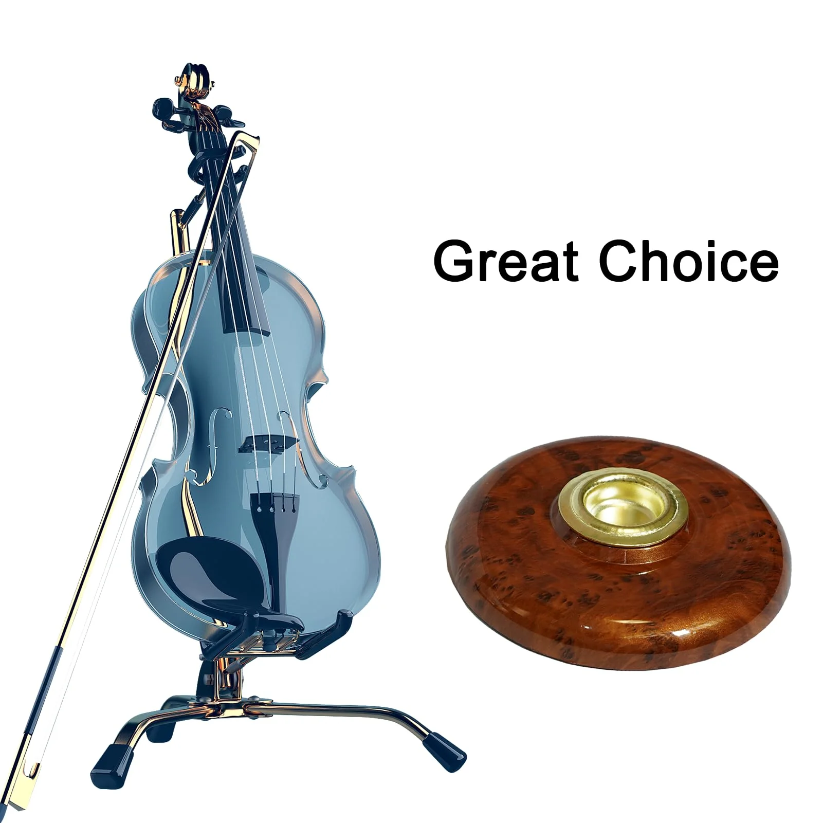 Cello Endpin Anchor Non-slip Stopper Rest Holder Stand Cello Antiskid Device Adjustable Strap with Thick Pad (Cello Bock brown) Cello Bock brown - Image 7
