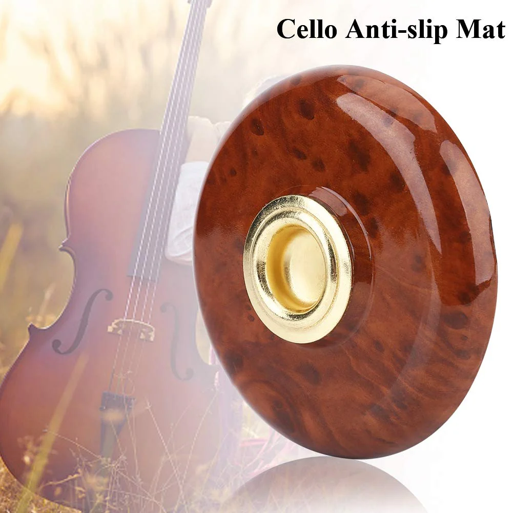 Cello Endpin Rest Holder Stopper Stand Stop Cello Antislip Mat Pad Plastic + Metal Holder Floor Protector Instrument Accessory(Brown) Rockstop Cello Endpin Rest Brown, Black (Optional) - Image 4