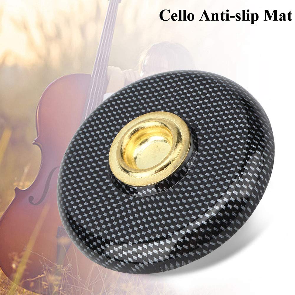 Cello Rest, Rock Stop Cello Endpin Rest Stopper - Anti-Slip Anchor Pad with Hole for Spike Floor Protector(Black) Black - Image 3