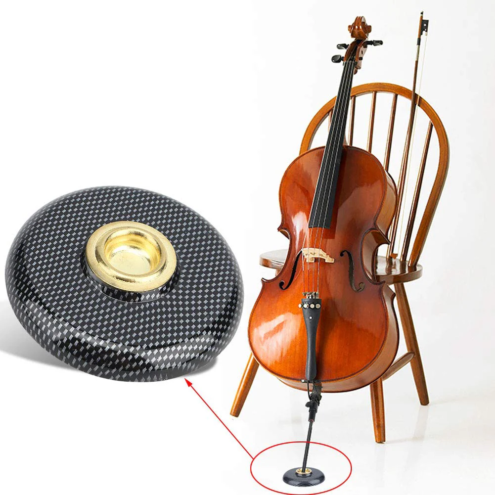 Cello Rest, Rock Stop Cello Endpin Rest Stopper - Anti-Slip Anchor Pad with Hole for Spike Floor Protector(Black) Black - Image 5