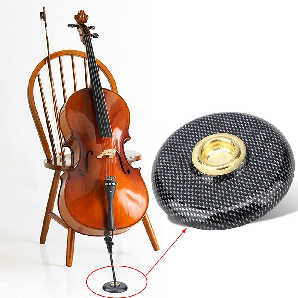 Cello Rest, Rock Stop Cello Endpin Rest Stopper - Anti-Slip Anchor Pad with Hole for Spike Floor Protector(Black) Black - Image 6