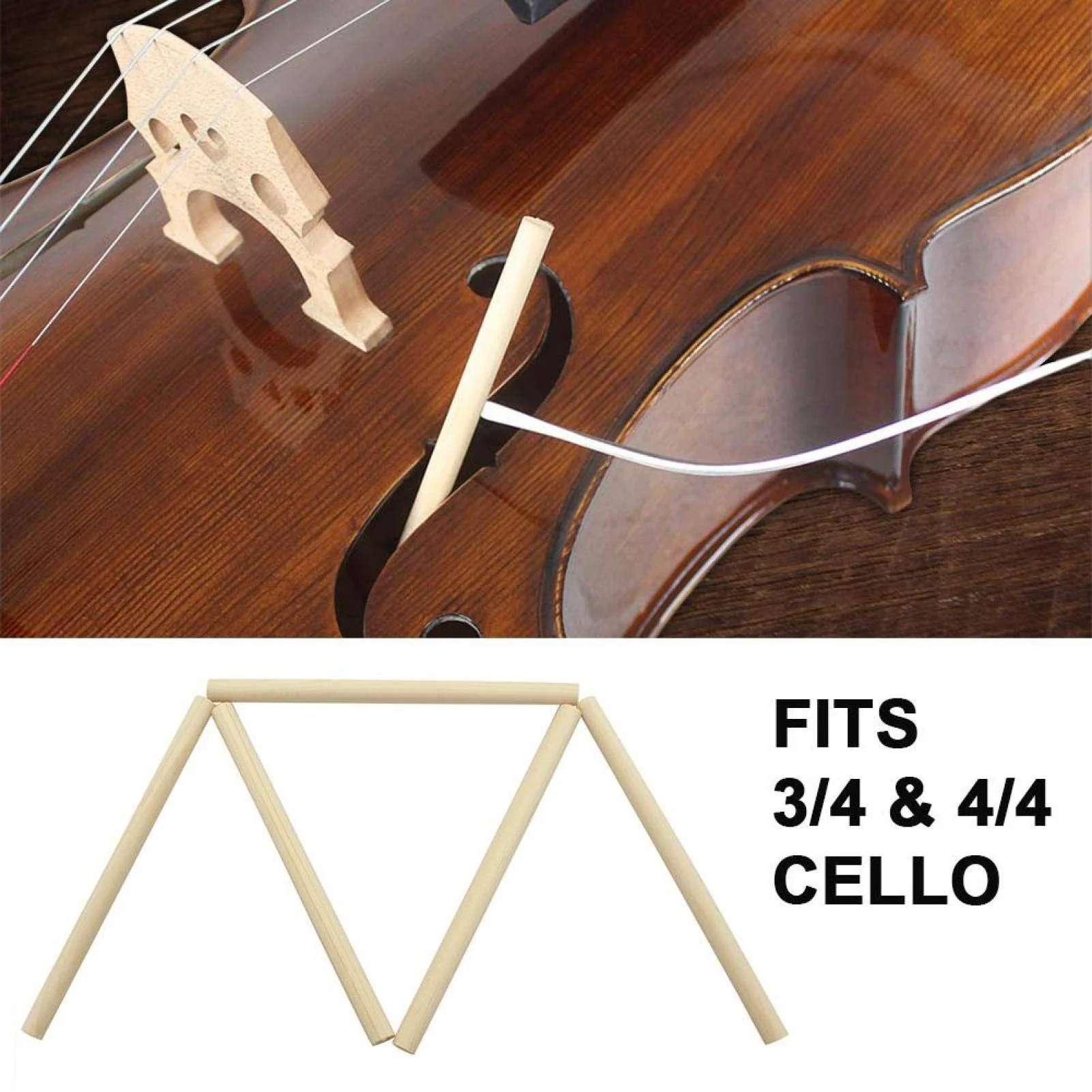 Cello Sound Post, 5PCS Cello String Instruments Accessory, 18cm Spruce Wood Cello Wood Sound Post 3/4 4/4 Cello Sound Post for Any Cello Technician - Image 2