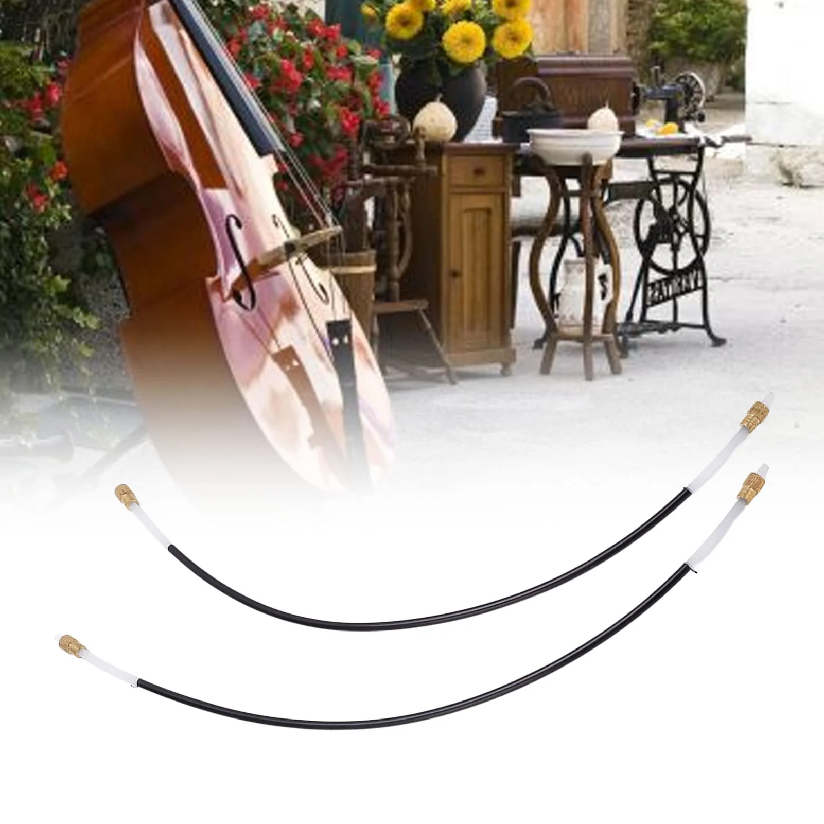 Cello Tail Rope, Cello Accessories, 2Pcs Standard Design Tailpiece Gut Accessory Good Match Black for Instrument - Image 5