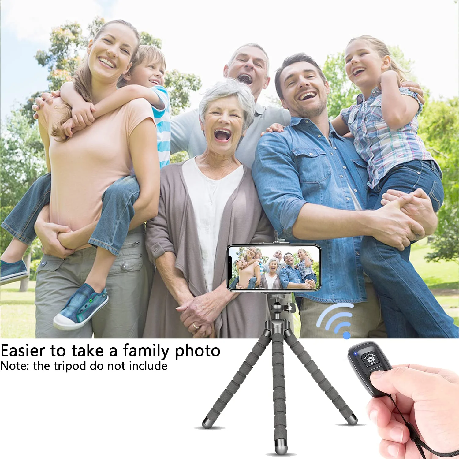 Cellphone Clicker, Camera Remote Control(2 Pack) for Photos & Videos, Wireless Camera Remote Shutter Compatible with iPhone/Android Phone/iPad/Tablets with Adjustable Wrist Strap Black-Black - Image 3