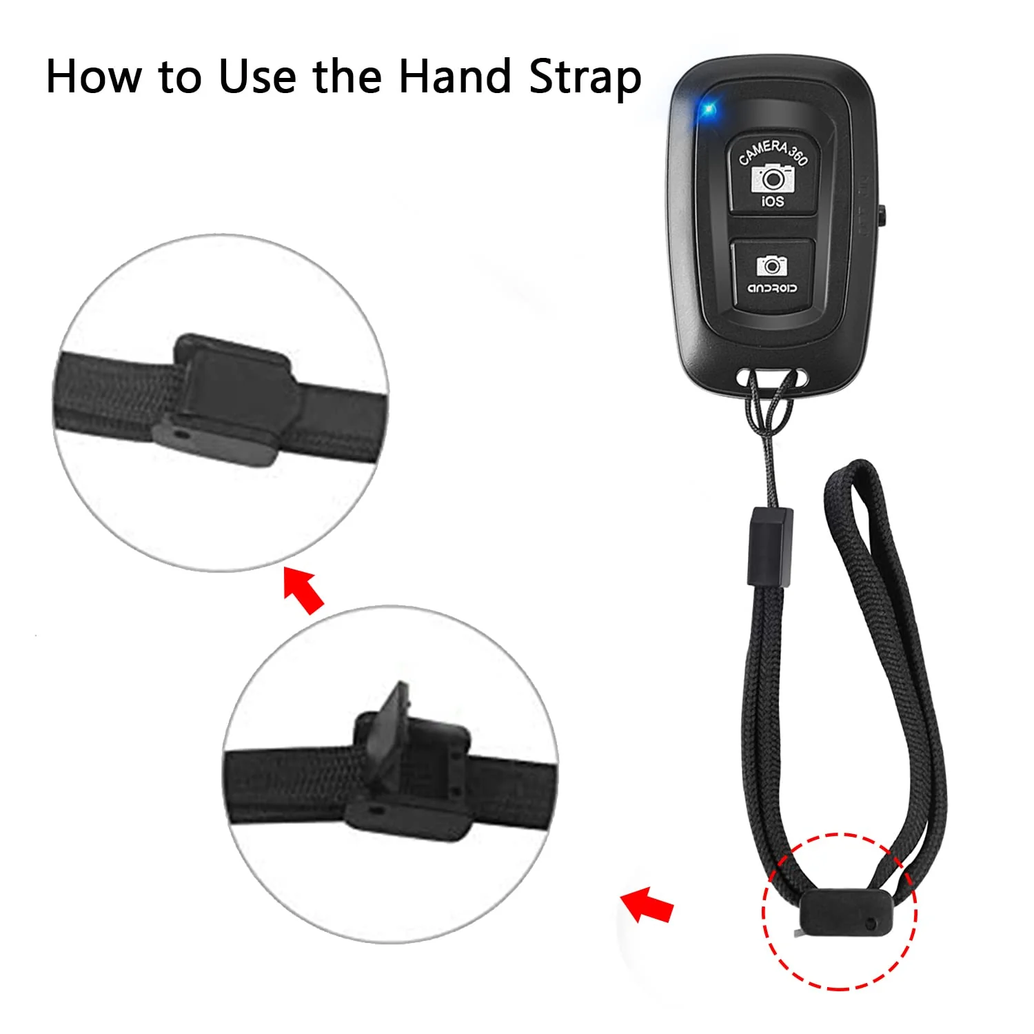 Cellphone Clicker, Camera Remote Control(2 Pack) for Photos & Videos, Wireless Camera Remote Shutter Compatible with iPhone/Android Phone/iPad/Tablets with Adjustable Wrist Strap Black-Black - Image 8