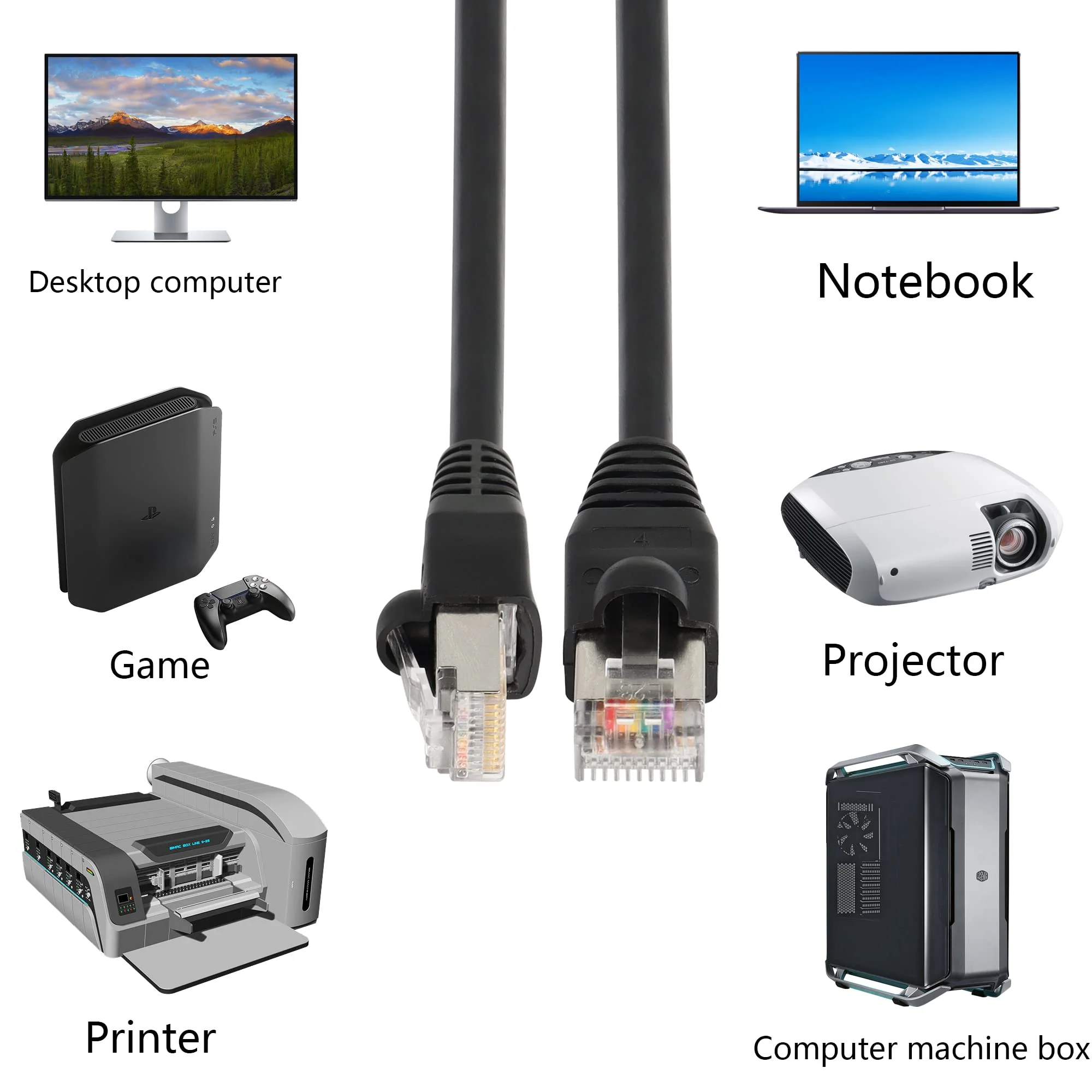 CERRXIAN RJ50 10P10C Male to Male Extension Cable Extender for Router Modem Scanner (5m) 5m - Image 6