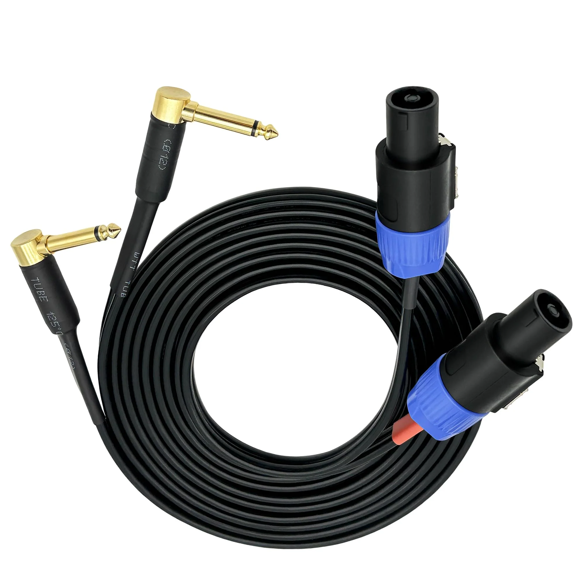 CESS-133-6f Right-Angle 6.35mm 1/4 Inch TS Plug to Speakon Plug Speaker Cable, 2 Channel, Durable Heat-Shrink Protected Metal Housing (6 Feet) 6 Feet - Image 5