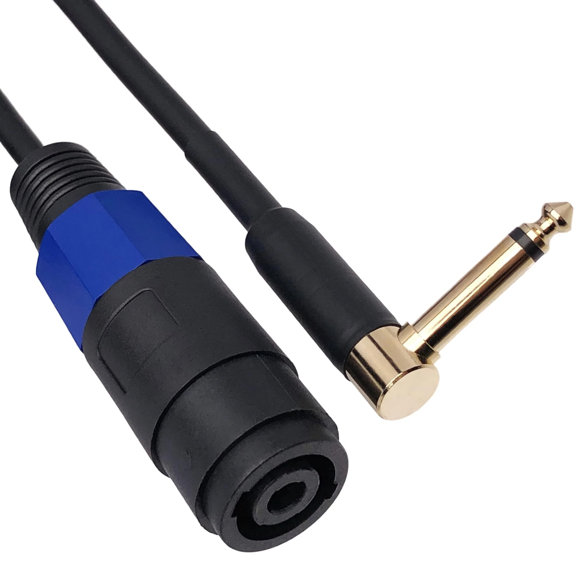 CESS-144 Speakon Female Connector to 1/4" Male TS Speaker Cable - Speak-on Jack to 1/4 TS Plug (Right-Angle Plug) (Pack of 2) Right-angle Plug (Pack of 2) - Image 3
