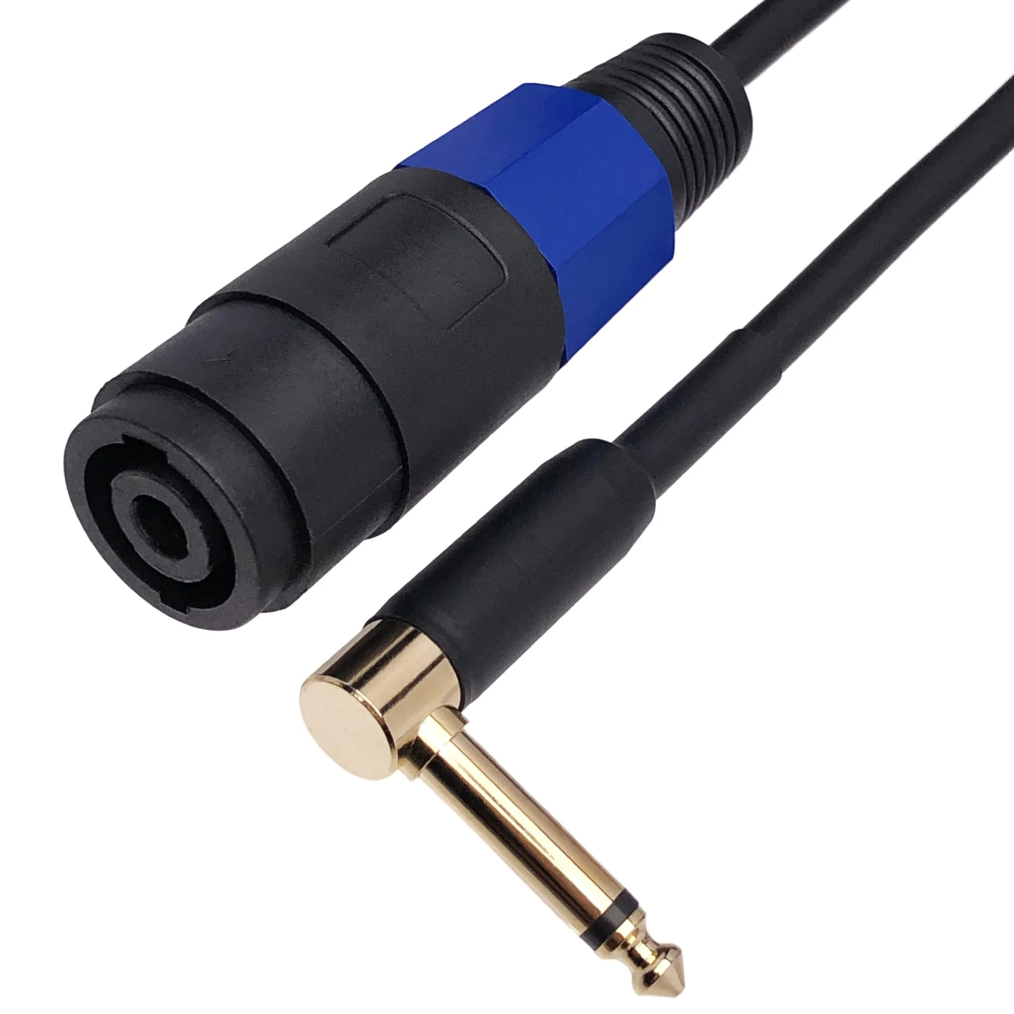 CESS-144 Speakon Female Connector to 1/4" Male TS Speaker Cable - Speak-on Jack to 1/4 TS Plug (Right-Angle Plug) (Pack of 2) Right-angle Plug (Pack of 2) - Image 6