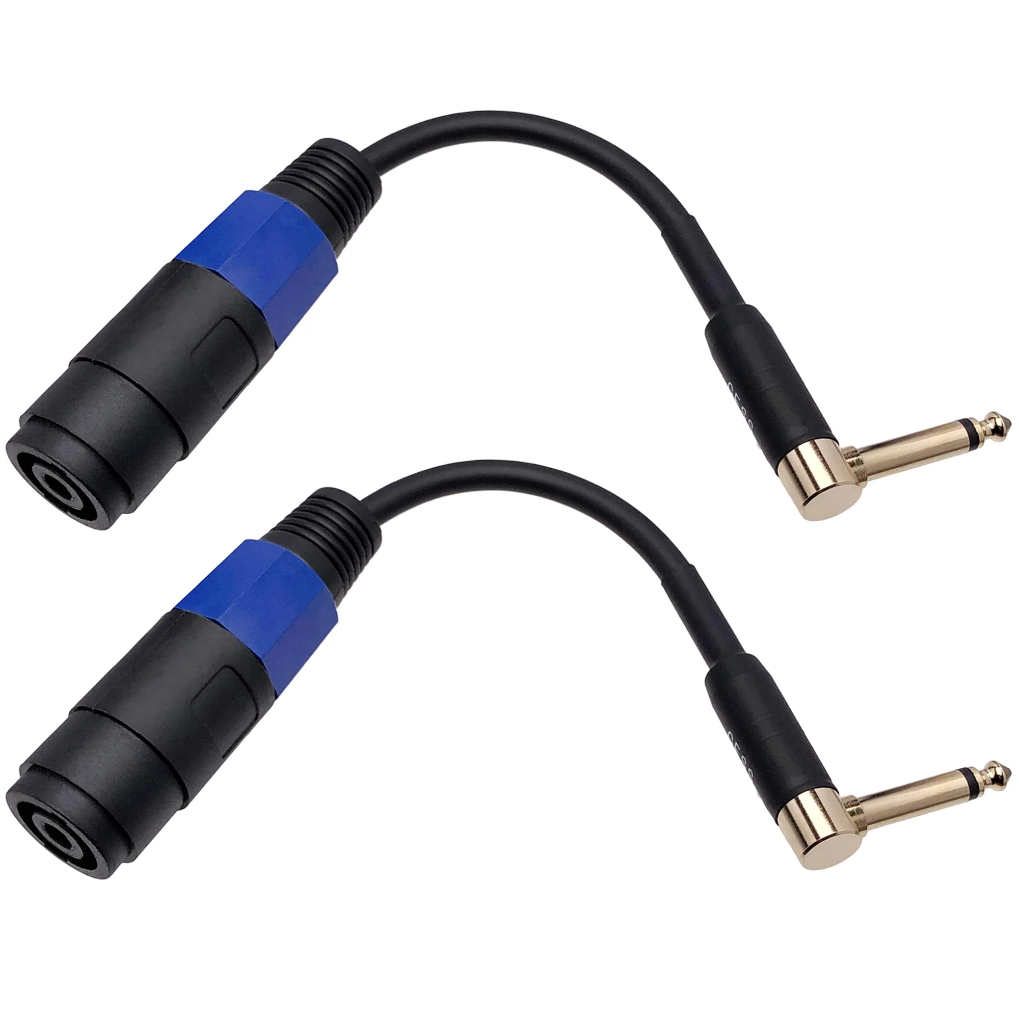 CESS-144 Speakon Female Connector to 1/4" Male TS Speaker Cable - Speak-on Jack to 1/4 TS Plug (Right-Angle Plug) (Pack of 2) Right-angle Plug (Pack of 2) - Image 8