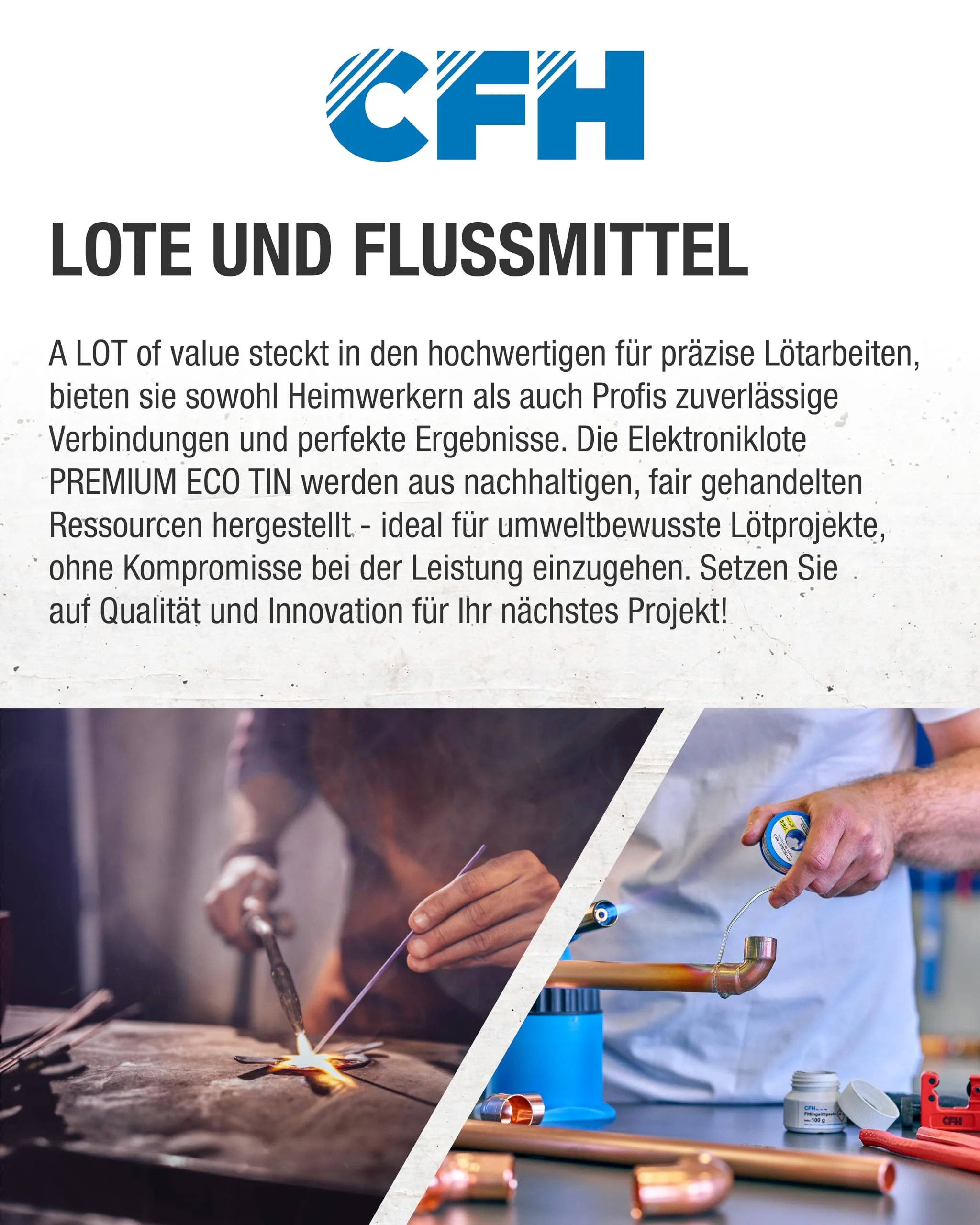 CFH Bastlerlot EL 327 – Solder Diameter 2.0 mm, 200 g, Flux Filled, Lead-Free, Ideal Solder for Repairs and Soldering Projects in Crafts, High Quality, Made in Germany - Image 3