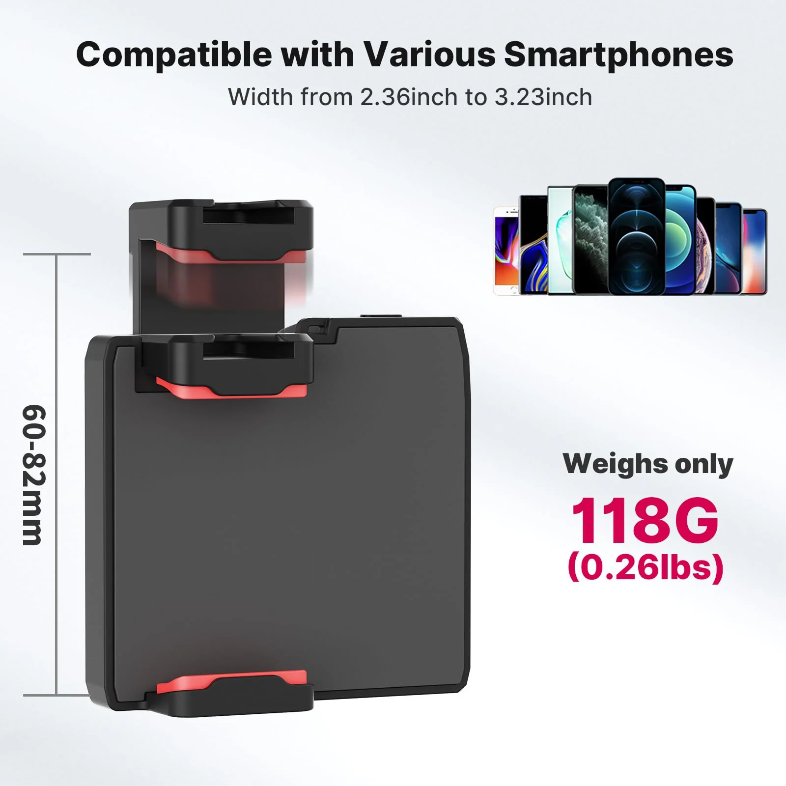 CG-02 Grip Holder for Smartphone Upgraded Phone Camera Grip w Remote Shutter Handheld Tripod Mount Fill Light Handheld Photography Accessories Compatible with iPhone 17 16 15 14 Pro Max etc CG02 - Image 3