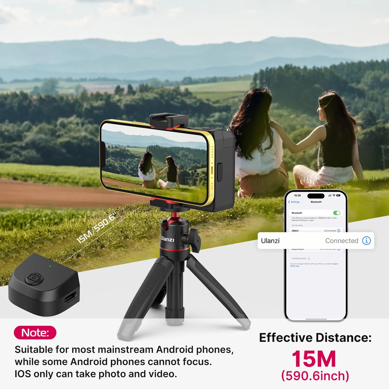 CG-02 Grip Holder for Smartphone Upgraded Phone Camera Grip w Remote Shutter Handheld Tripod Mount Fill Light Handheld Photography Accessories Compatible with iPhone 17 16 15 14 Pro Max etc CG02 - Image 6