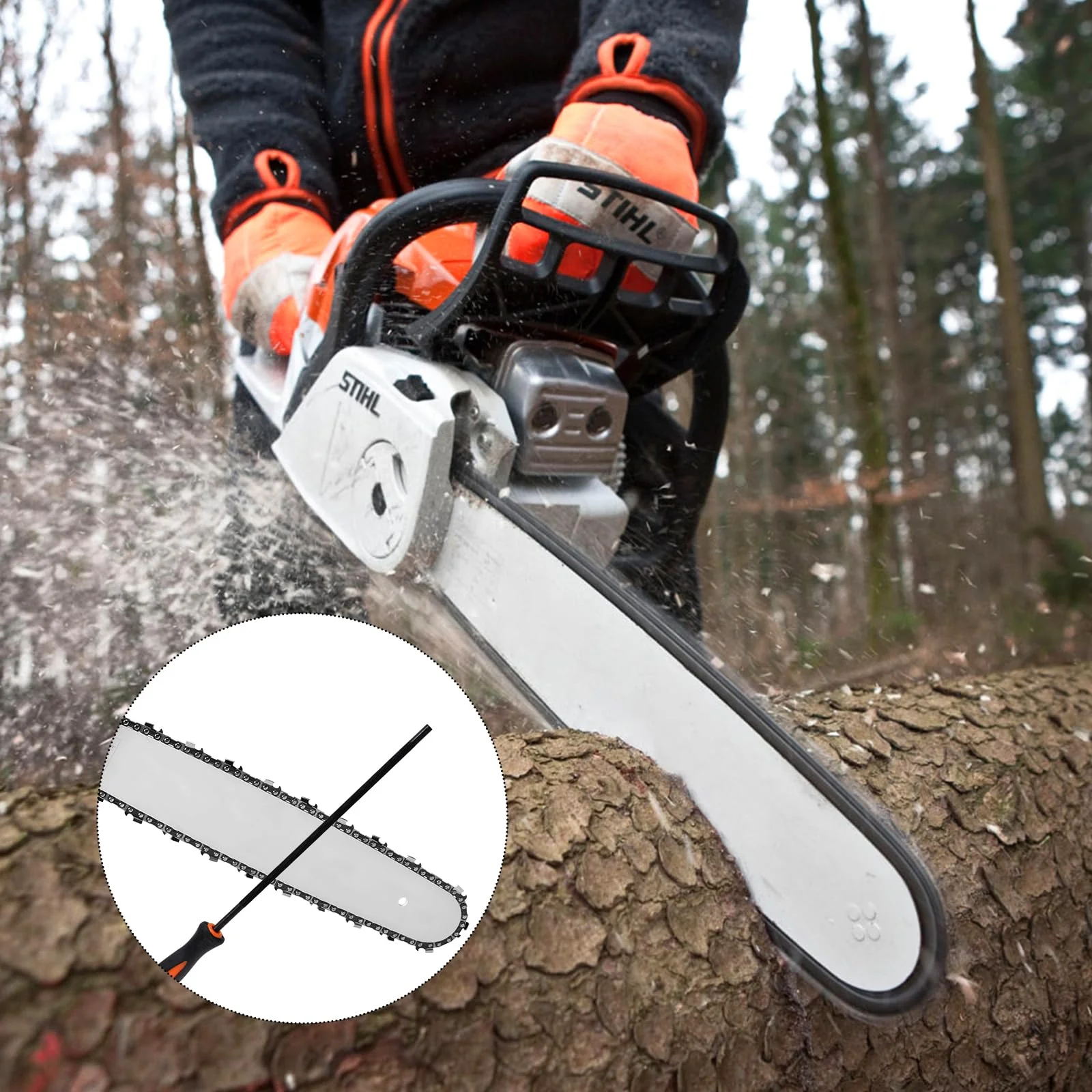 Chainsaw File,Chainsaw Sharpener Chain,Sharpening Round Files,Chainsaw Chain Sharpening File,Round Chainsaw File,Mower Chain Saw Sharpening File 4.0 mm,4.8 mm,5.5 mm for Sharpen Low Profile Saw Chains - Image 4