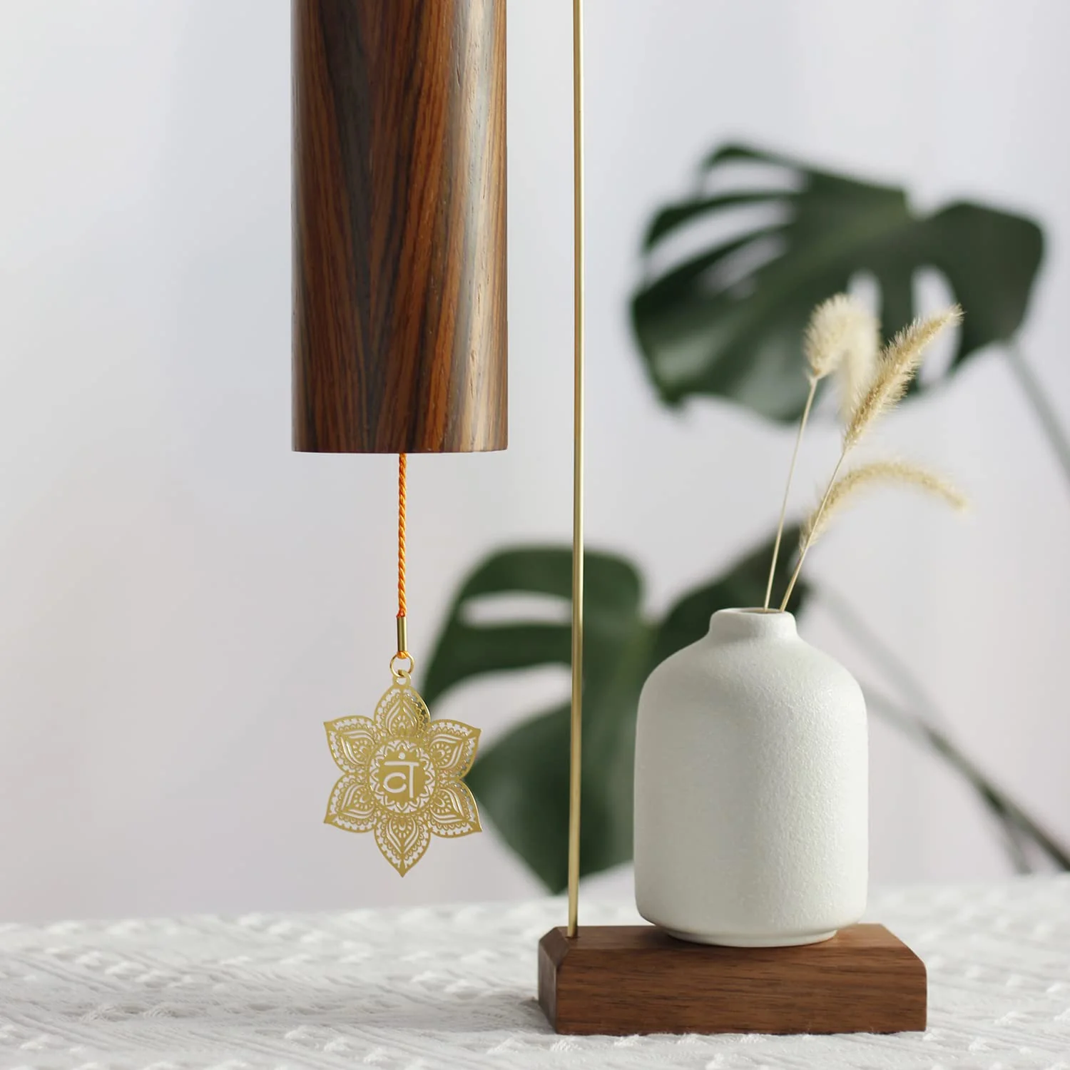 Chakra Chimes Natural Bamboo Wind Chimes Meditation Chord Windchime Wind Bell for Home Decoration Zen Mindfulness Sacral Chakra - Image 4