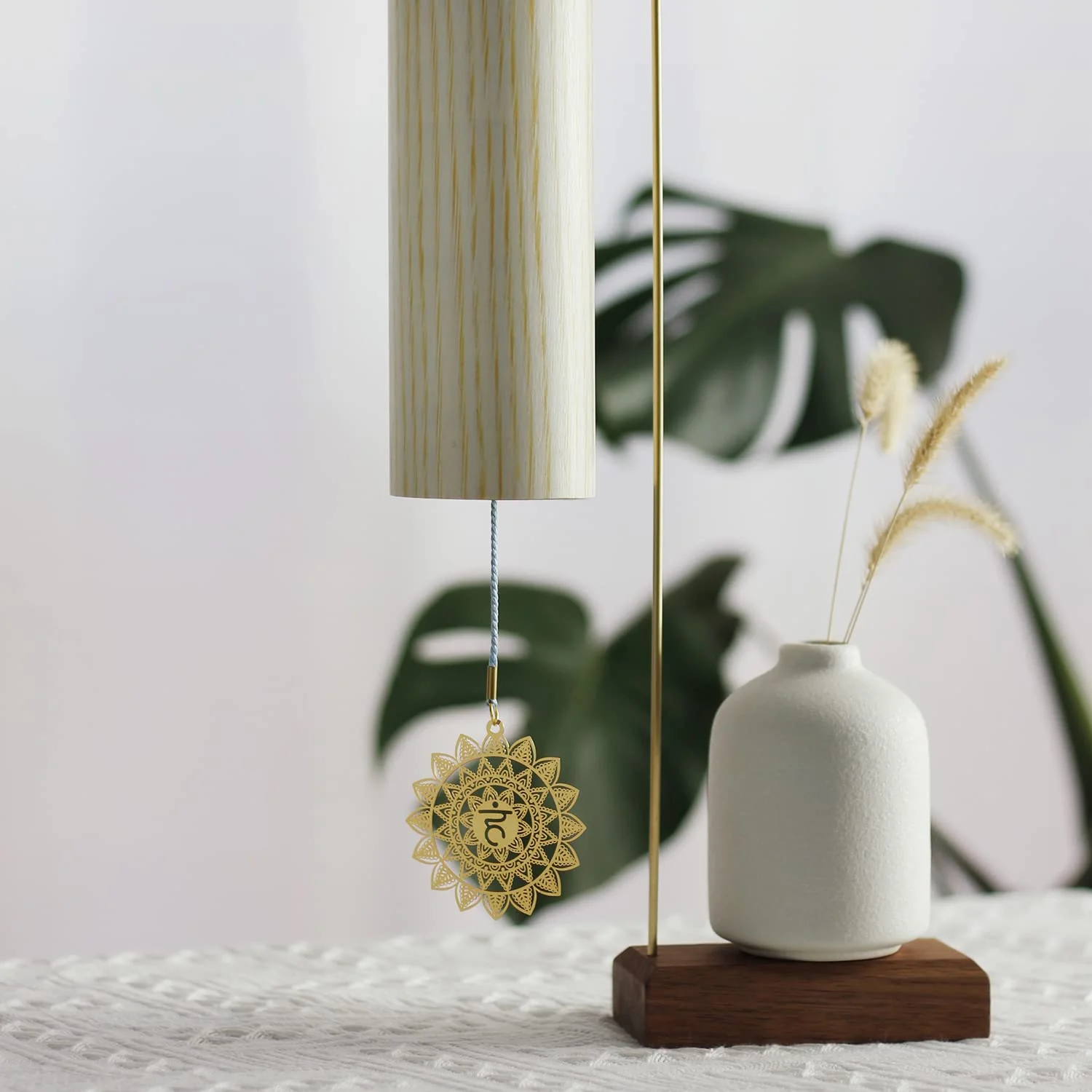 Chakra Chimes Natural Bamboo Wind Chimes Meditation Chord Windchime Wind Bell for Home Decoration Zen Mindfulness Throat Chakra - Image 4