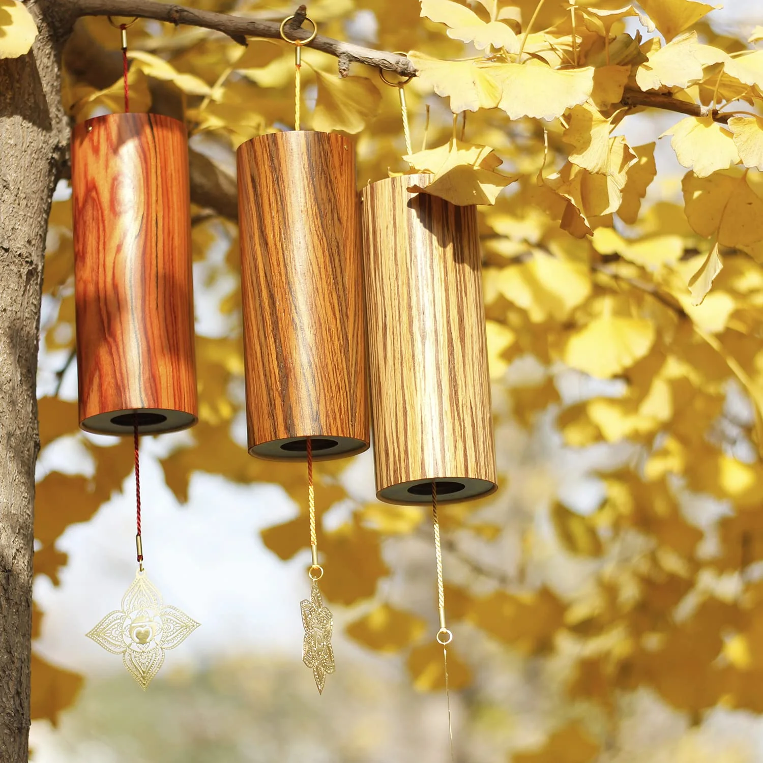 Chakra Chimes Natural Bamboo Wind Chimes Meditation Chord Windchime Wind Bell for Home Decoration Zen Mindfulness Throat Chakra - Image 9