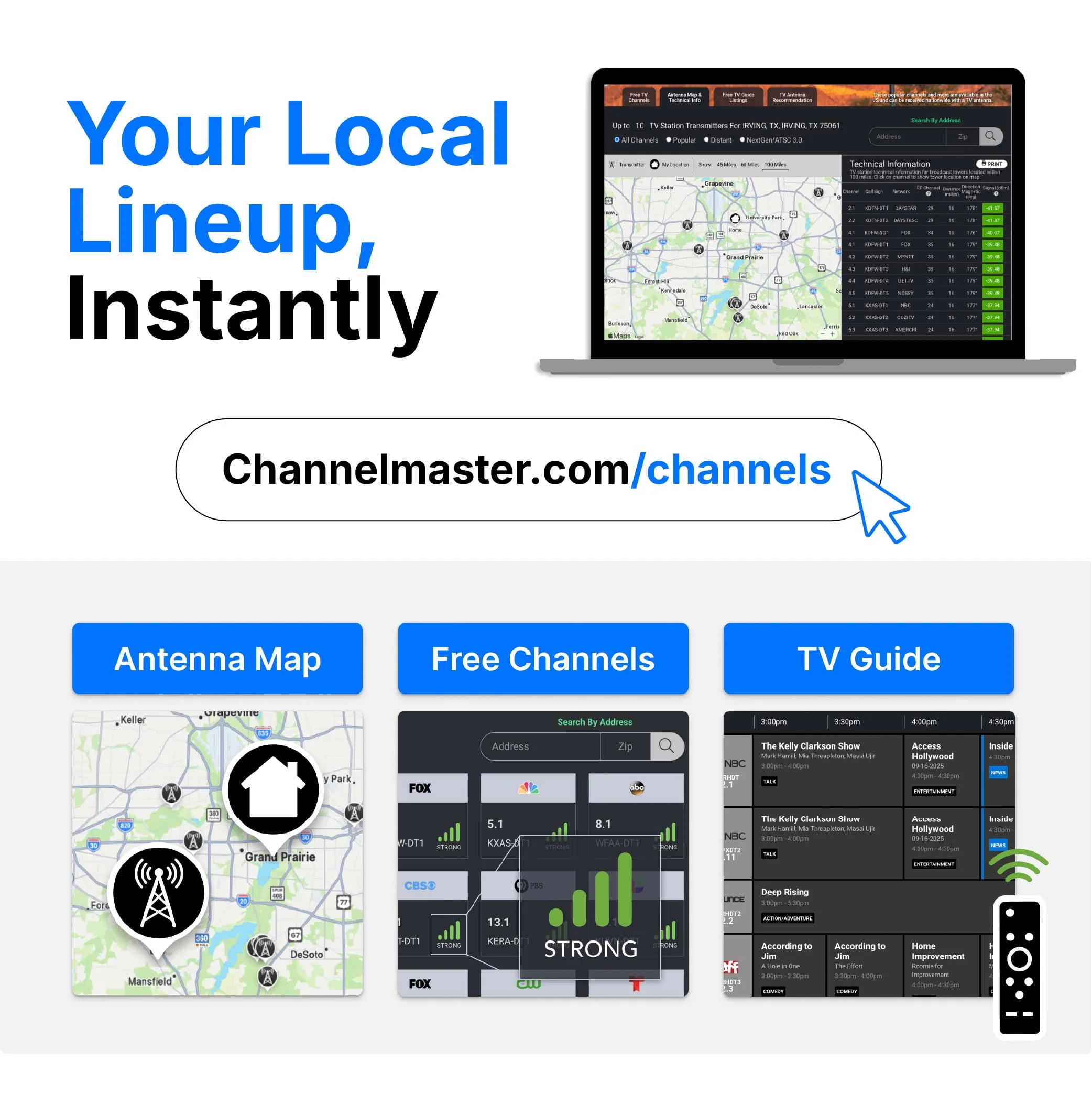 Channel Master FLATenna - Indoor Digital HDTV Antenna, 12' Coaxial Cable, Superior Reception Range & Signal Reliability, Supports 4K Smart TVs, OTA Broadcast & NextGen TV, Easy Install Non Amplified - Image 7