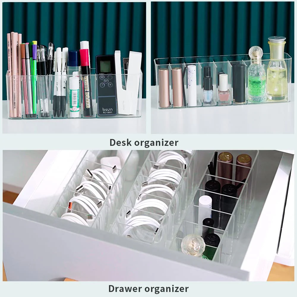 Charger Cable Cord Storage Organizer - Easy Storage Without Cable Ties - Desk Drawer Accessories Organizers - 1 Pack (With Lid) - Image 5