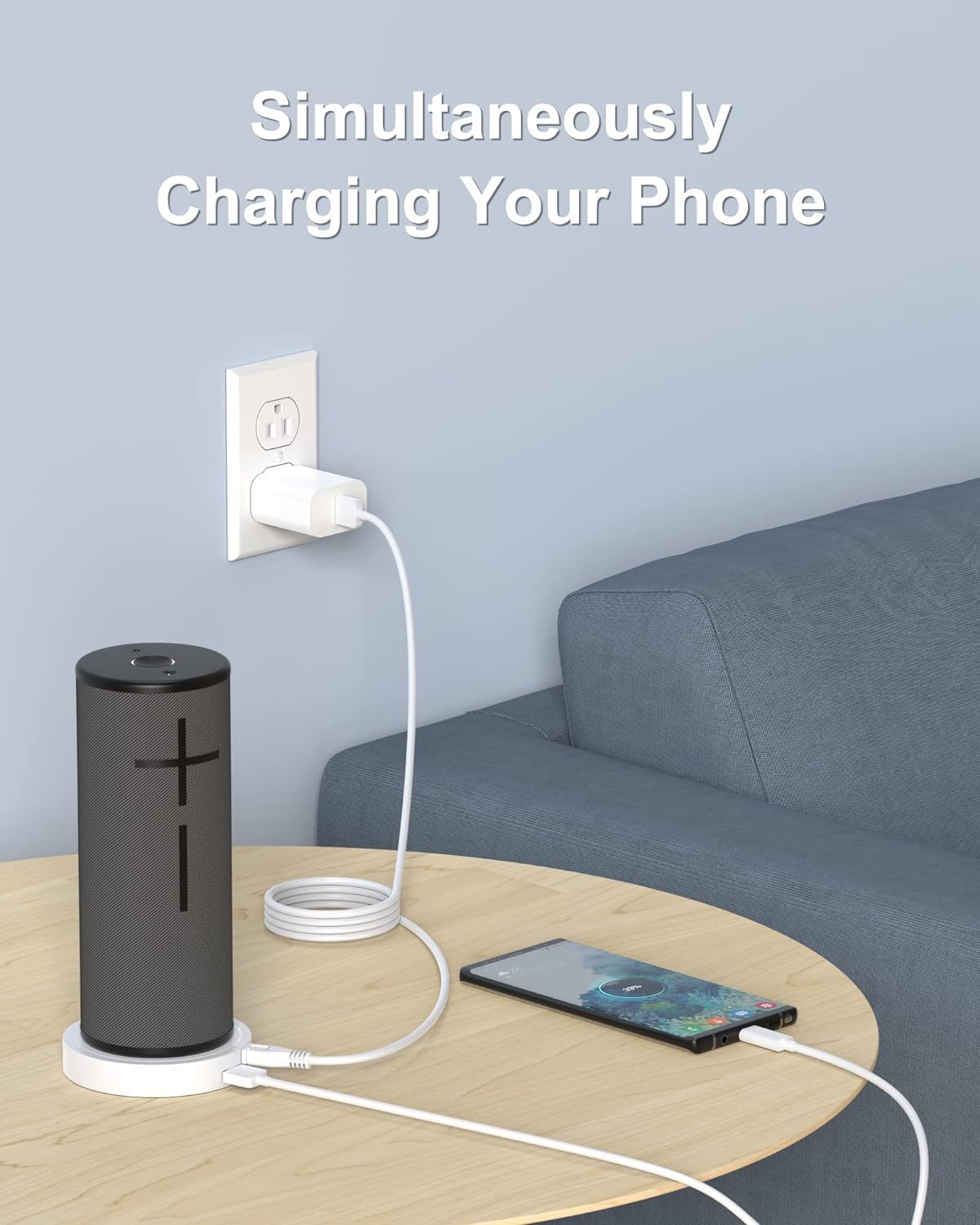 Charging Dock Compatible with Ultimate Ears UE Boom 3, MEGABOOM 3, Blast & MEGABLAST Portable Waterproof Speaker. (White) White - Image 3