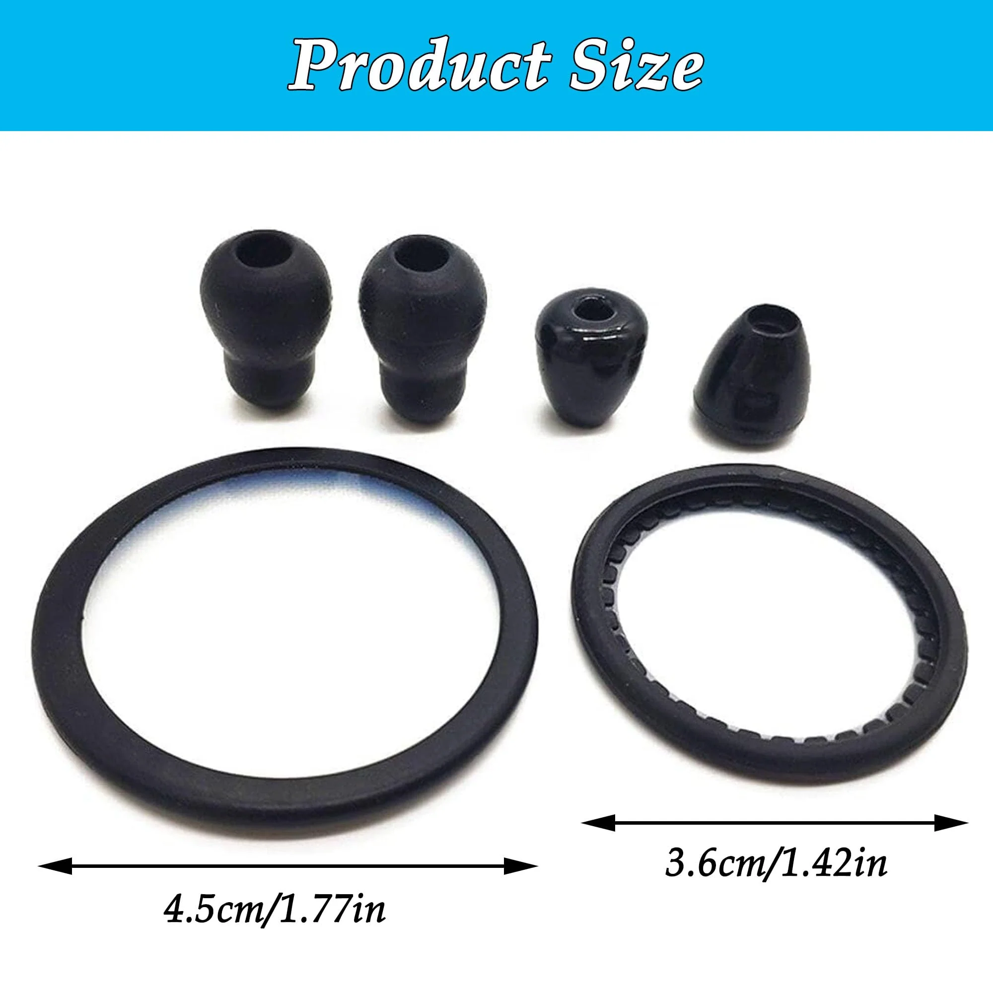 CHENNAN Replacement Accessories for Stethoscopes, 1 Set Stethoscope Accessory Set, 4 Pieces Silicone Stethoscope Earplugs and 2 Pieces Stethoscope Replacement Parts Replacement Membrane Stethoscope - Image 2