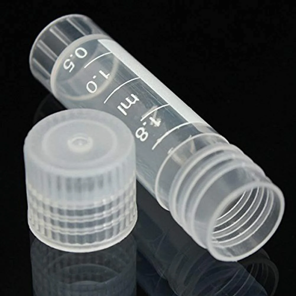 ChenXi Shop 20pcs 2ml Graduated Cryoval Cryogenic Plastic Vials Self Standing with Cap - Image 3