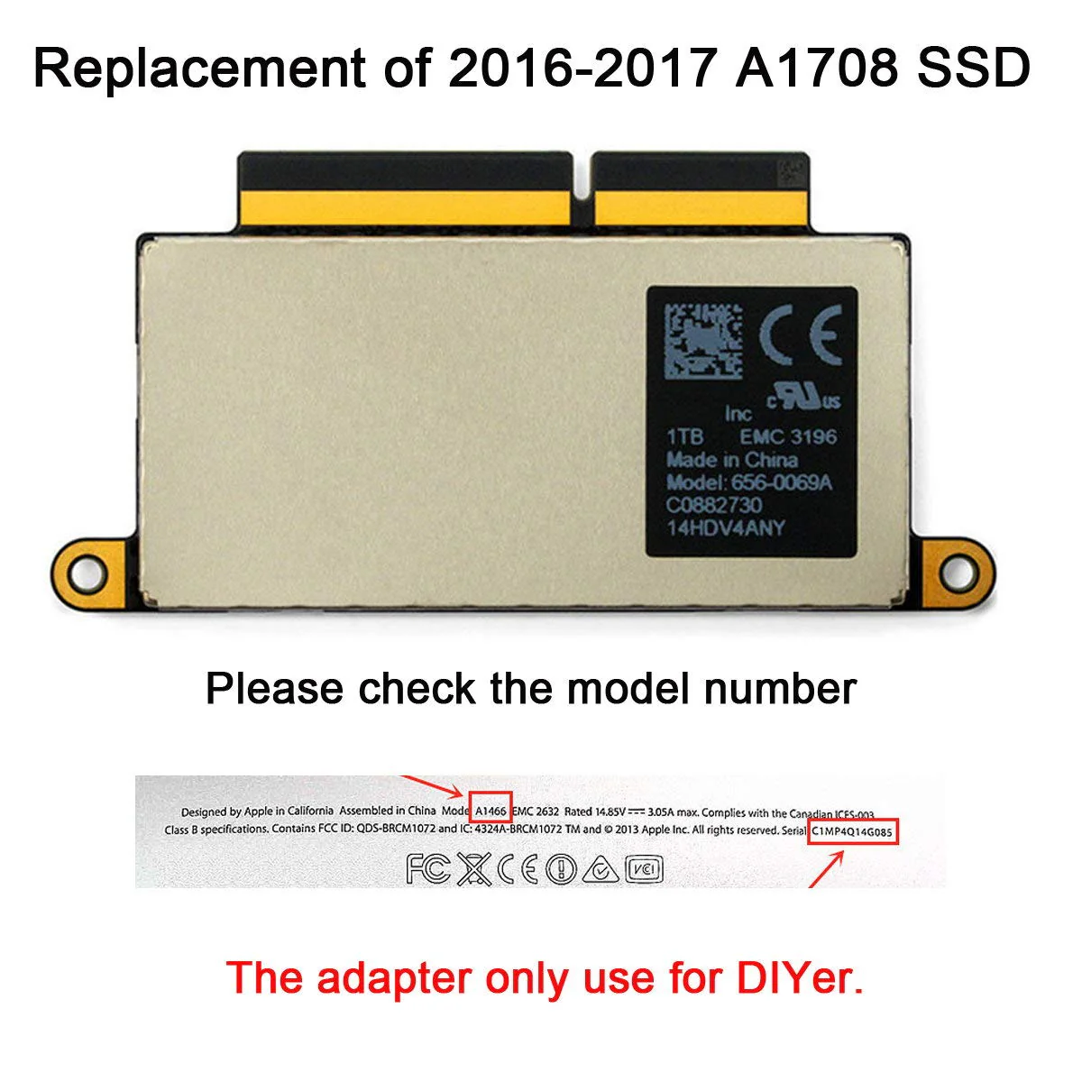 chenyang MAC SSD Upgraded Adapter 2230/2242mm M.2 NVME SSD Upgraded Convert Adapter for MAC Pro 2016 2017 13" A1708 for 2016 2017 MAC Pro A1708 - Image 3