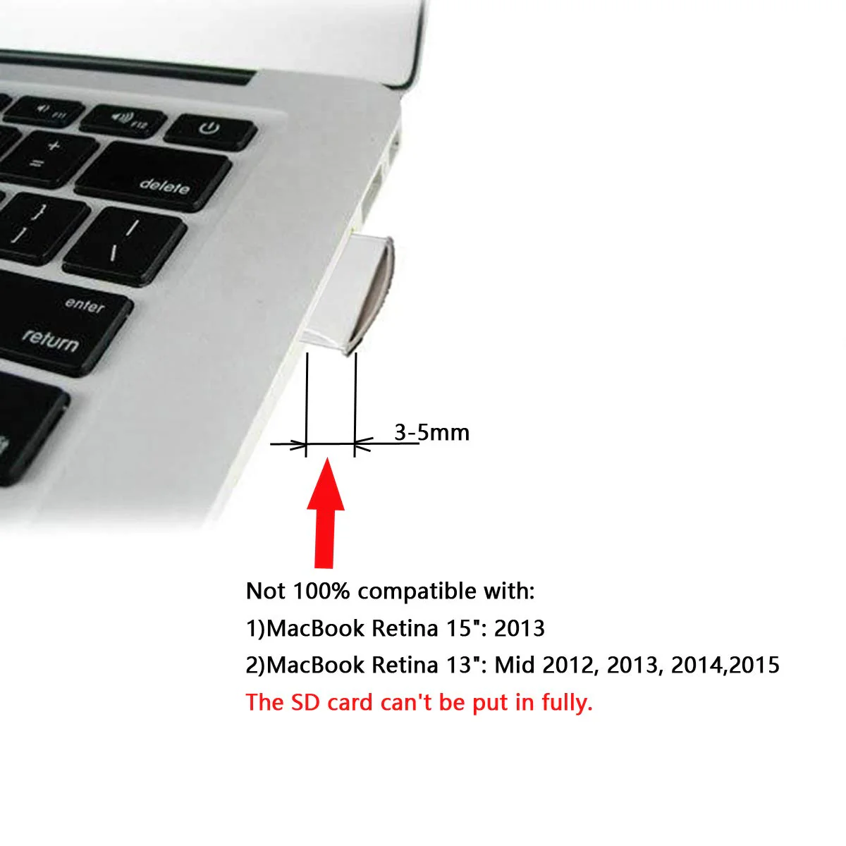 chenyang Micro SD TF to SD Card Kit Mini Adaptor for Extra Storage MacBook Air/Pro/Retina 5PCS - Image 6