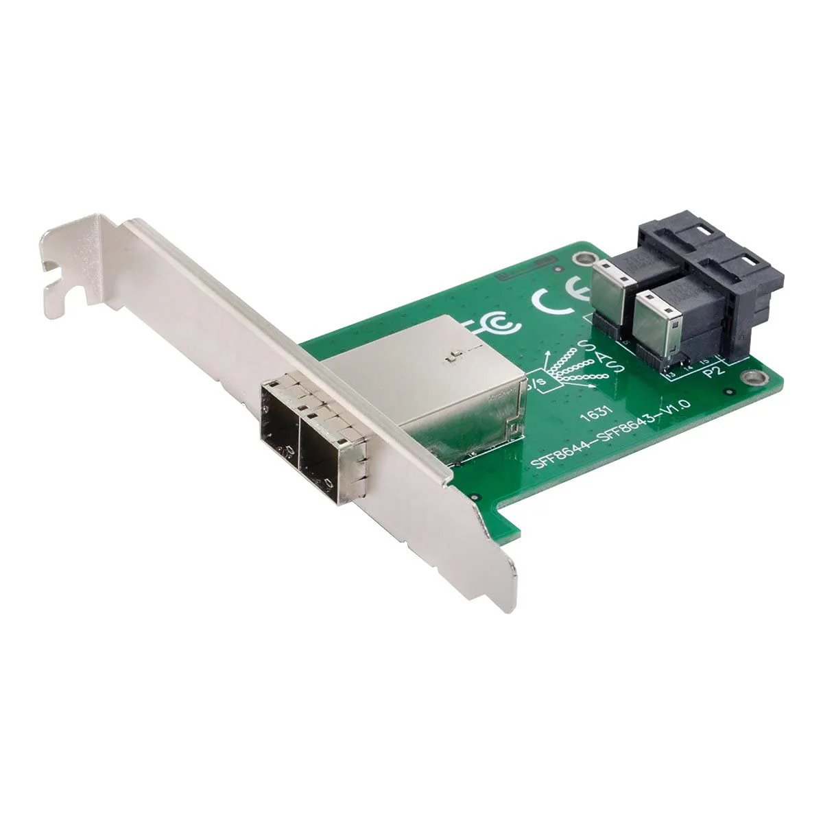chenyang Mini SAS 2 SFF-8644 to 2 SFF-8643 HD Data Server Converter Adapter with Bracket - Image 7