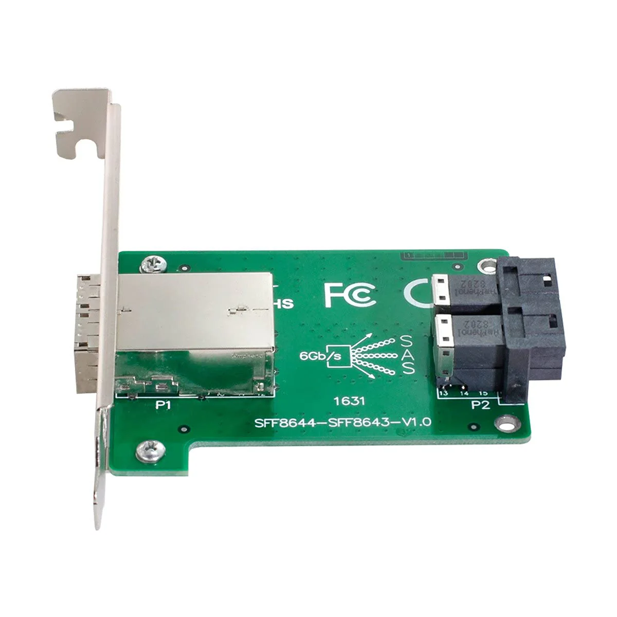 chenyang Mini SAS 2 SFF-8644 to 2 SFF-8643 HD Data Server Converter Adapter with Bracket - Image 9