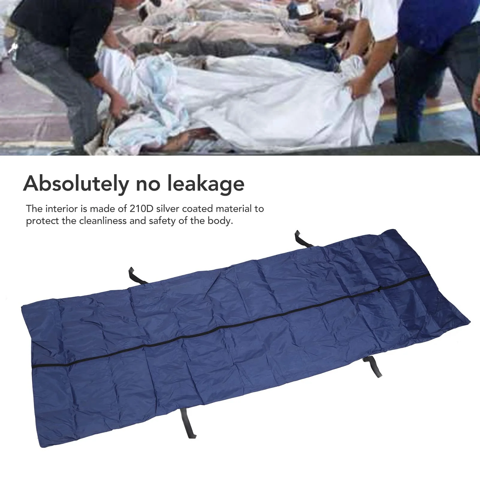 CHEOTIME Body Bag, Leak-proof Body Storage Bags, Robust, Thickened Emergency Body Bag for Emergency Storage and Removal of Bodies (59.1 x 23.6 inches) 59.1 x 23.6in - Image 7