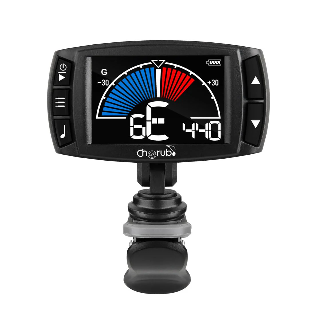 Cherub WMT-560 Rechargeable Guitar Tuner with Metronome, Tone Generator, Tap Tempo - Image 2