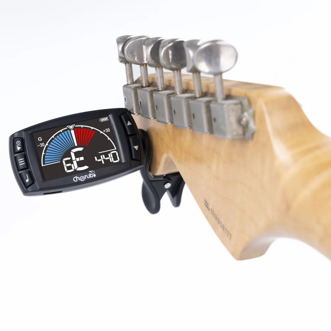 Cherub WMT-560 Rechargeable Guitar Tuner with Metronome, Tone Generator, Tap Tempo - Image 3