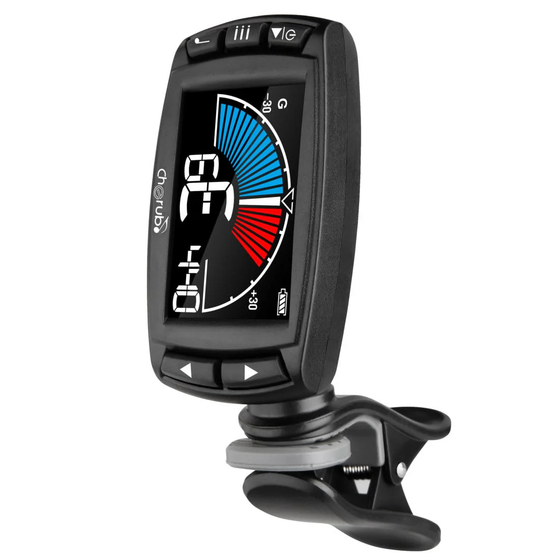 Cherub WMT-560 Rechargeable Guitar Tuner with Metronome, Tone Generator, Tap Tempo - Image 4