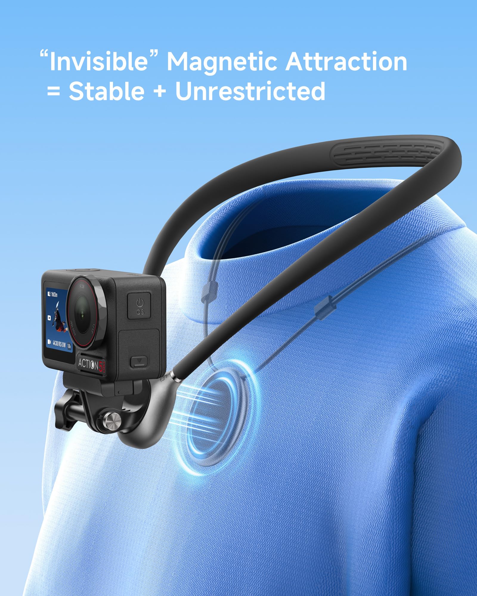 Chest Mount for GoPro - Invisible Magnetic Module & Dual-Stability Straps - Universal Hands-Free Chest Mount for Go Pro All Action Cameras & Neck Mount POV Scenarios - Image 3