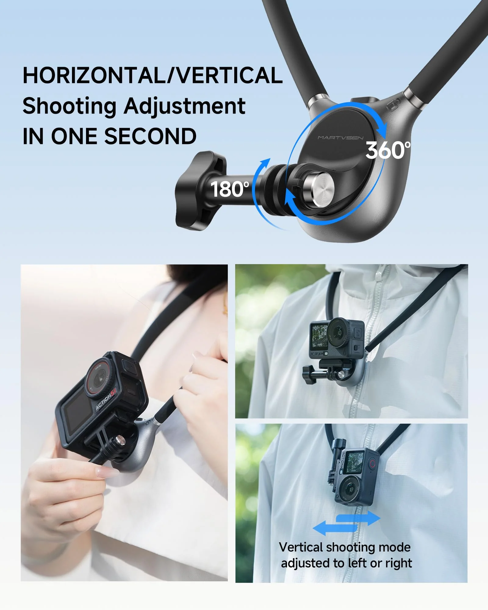 Chest Mount for GoPro - Invisible Magnetic Module & Dual-Stability Straps - Universal Hands-Free Chest Mount for Go Pro All Action Cameras & Neck Mount POV Scenarios - Image 6