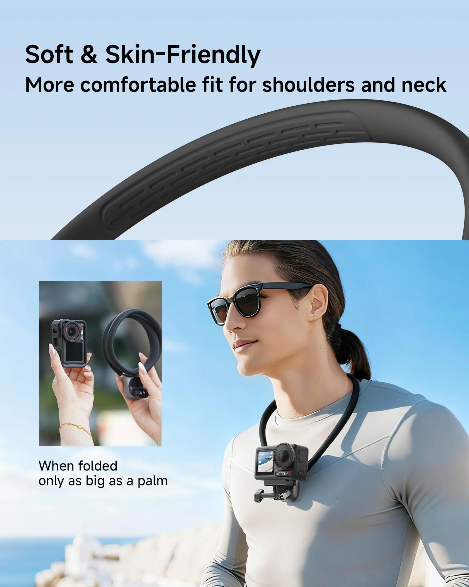 Chest Mount for GoPro - Invisible Magnetic Module & Dual-Stability Straps - Universal Hands-Free Chest Mount for Go Pro All Action Cameras & Neck Mount POV Scenarios - Image 7