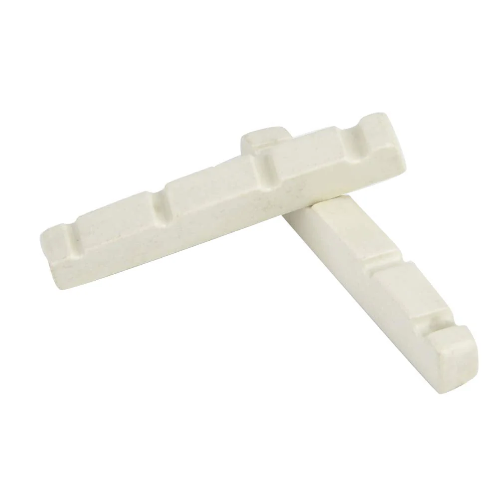 CHICIRIS Easy to Install and Use 4 String Bass Nut, Bass Guitar Nut, Excellent Durability Quality Plastic Material for Bass Guitar(ZE-1005 44 * 5.8 * 8MM) - Image 2
