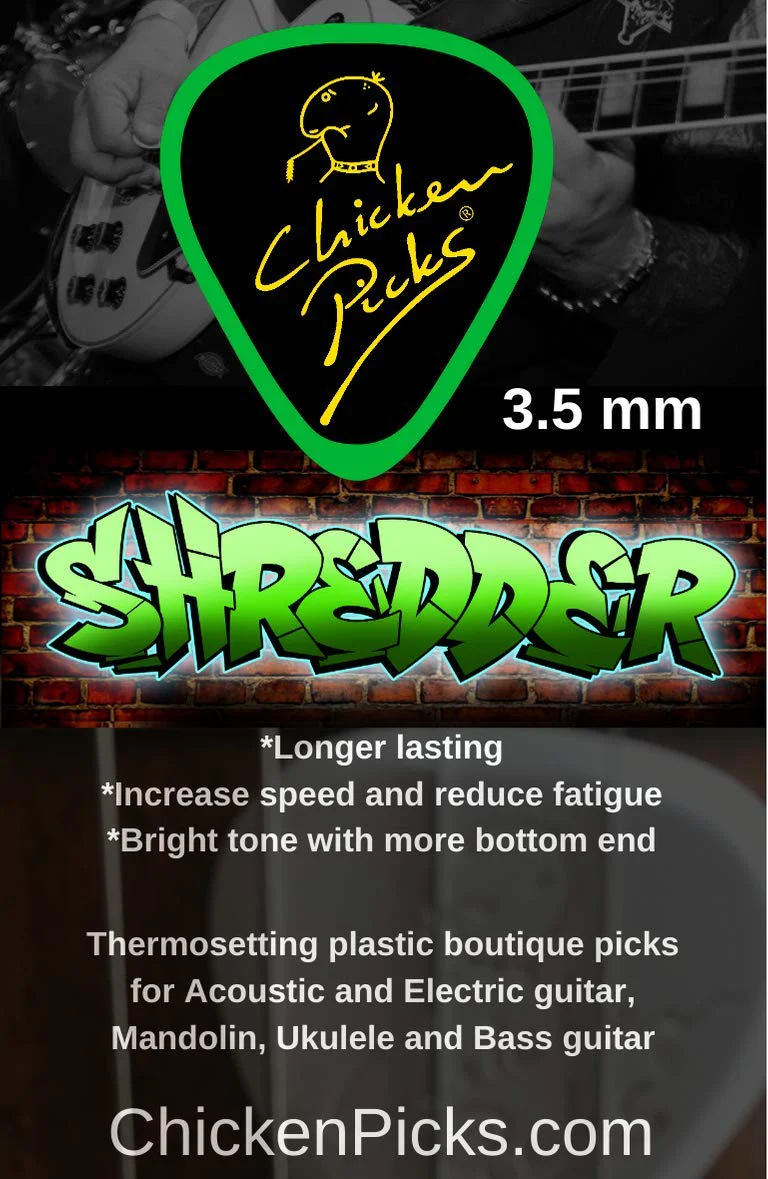 ChickenPicks 10796052 3 x Guitar picks Shredder 3.5 mm, White - Image 8